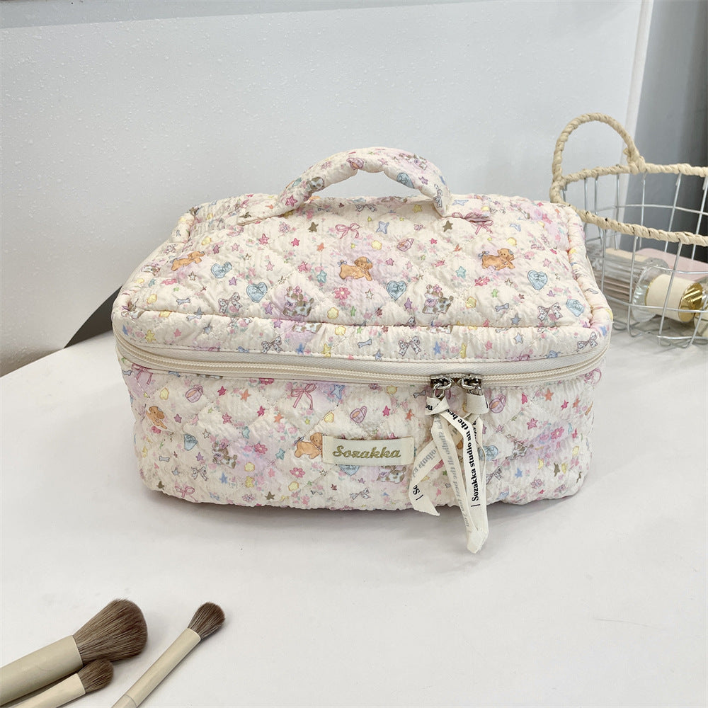 Korean Aesthetic Makeup Pouch β Cute Pinteresty Cosmetic Bag for Travel & Daily Use