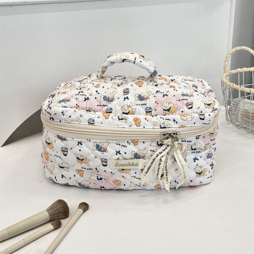 Korean Aesthetic Makeup Pouch β Cute Pinteresty Cosmetic Bag for Travel & Daily Use