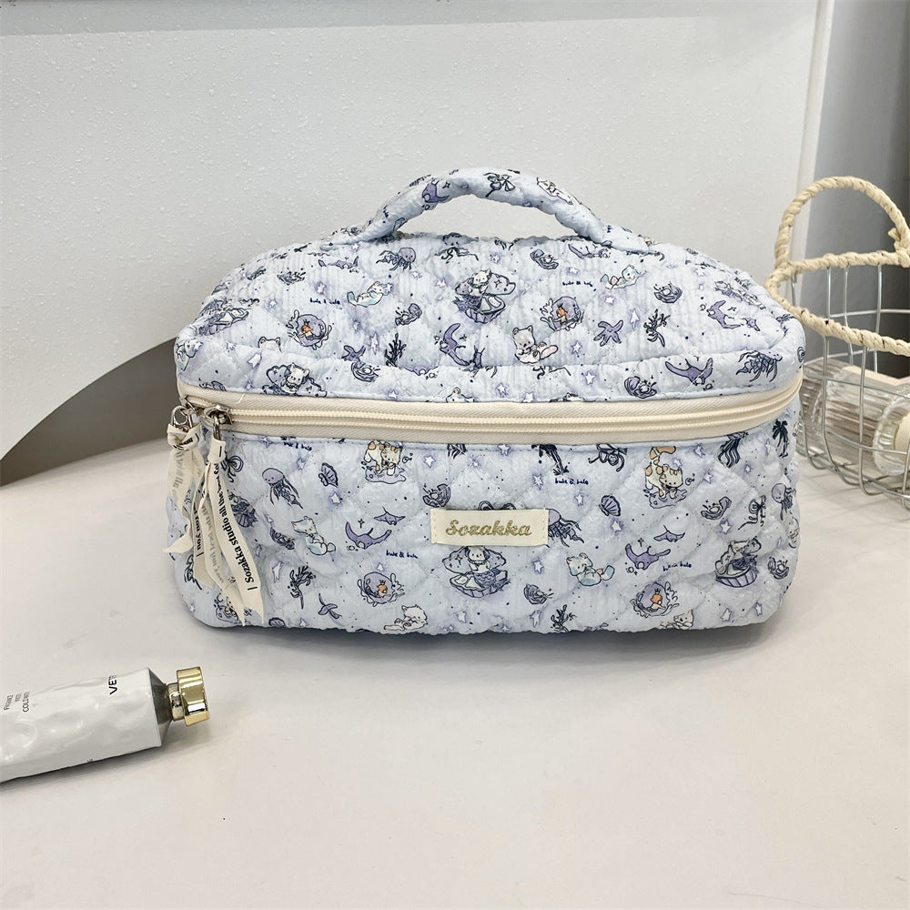 Korean Aesthetic Makeup Pouch β Cute Pinteresty Cosmetic Bag for Travel & Daily Use