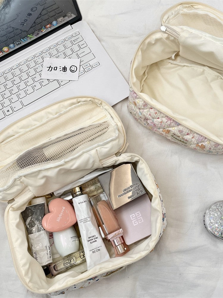 Korean Aesthetic Makeup Pouch β Cute Pinteresty Cosmetic Bag for Travel & Daily Use