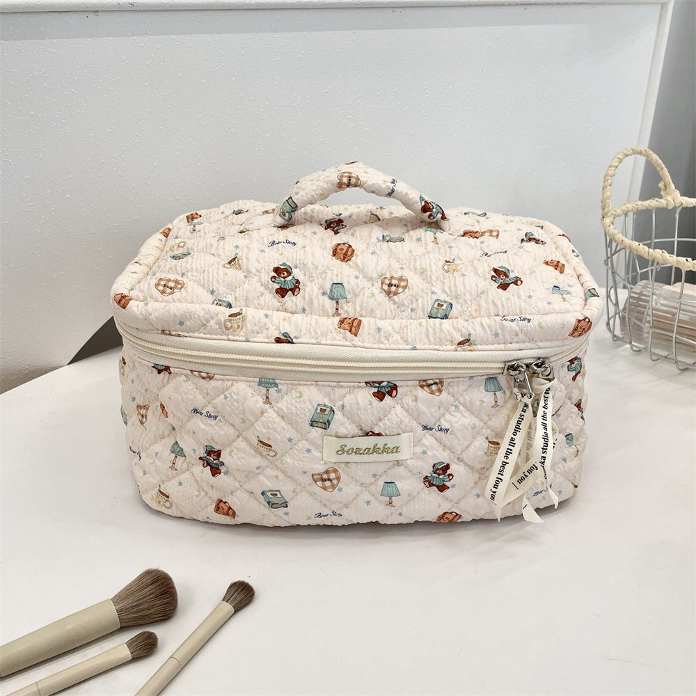 Korean Aesthetic Makeup Pouch β Cute Pinteresty Cosmetic Bag for Travel & Daily Use