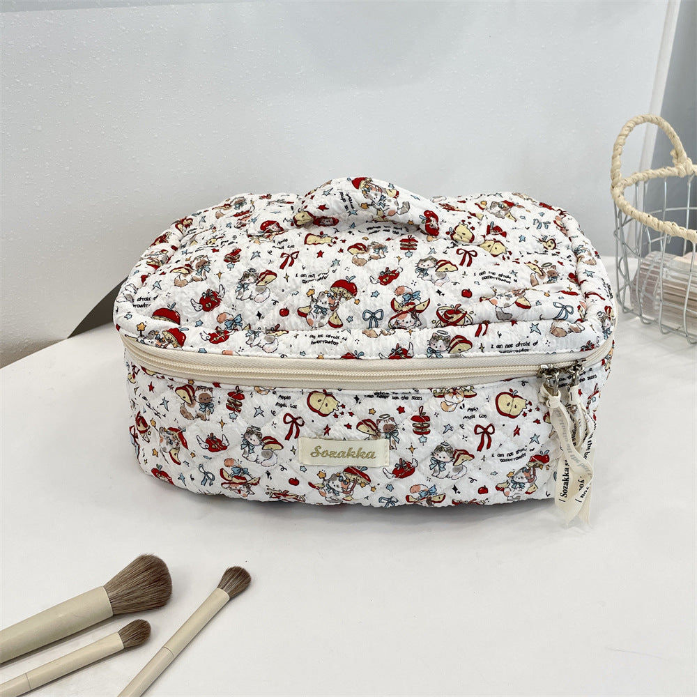 Korean Aesthetic Makeup Pouch β Cute Pinteresty Cosmetic Bag for Travel & Daily Use