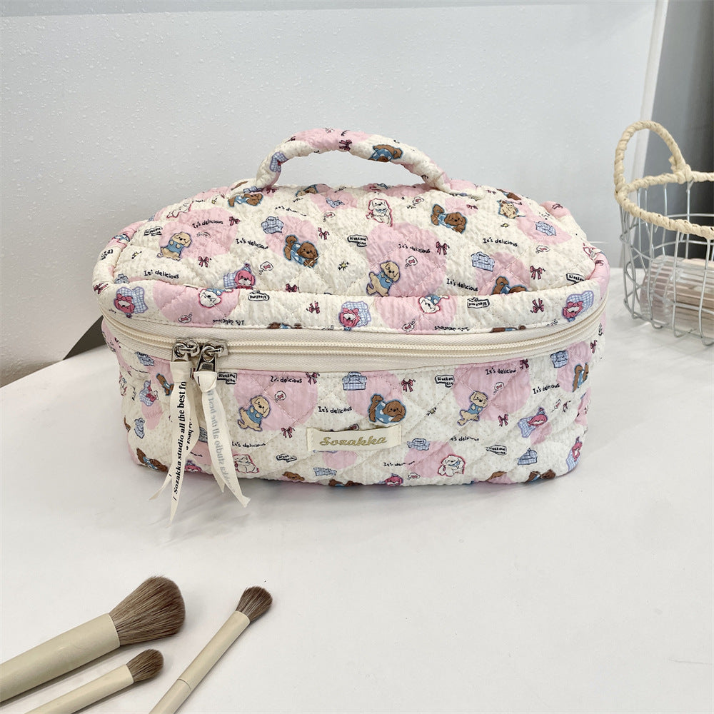 Korean Aesthetic Makeup Pouch β Cute Pinteresty Cosmetic Bag for Travel & Daily Use