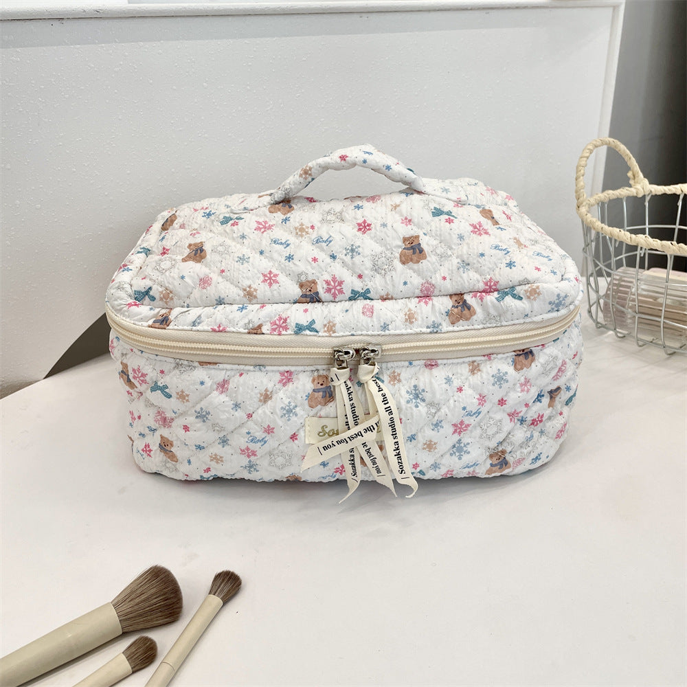 Korean Aesthetic Makeup Pouch β Cute Pinteresty Cosmetic Bag for Travel & Daily Use
