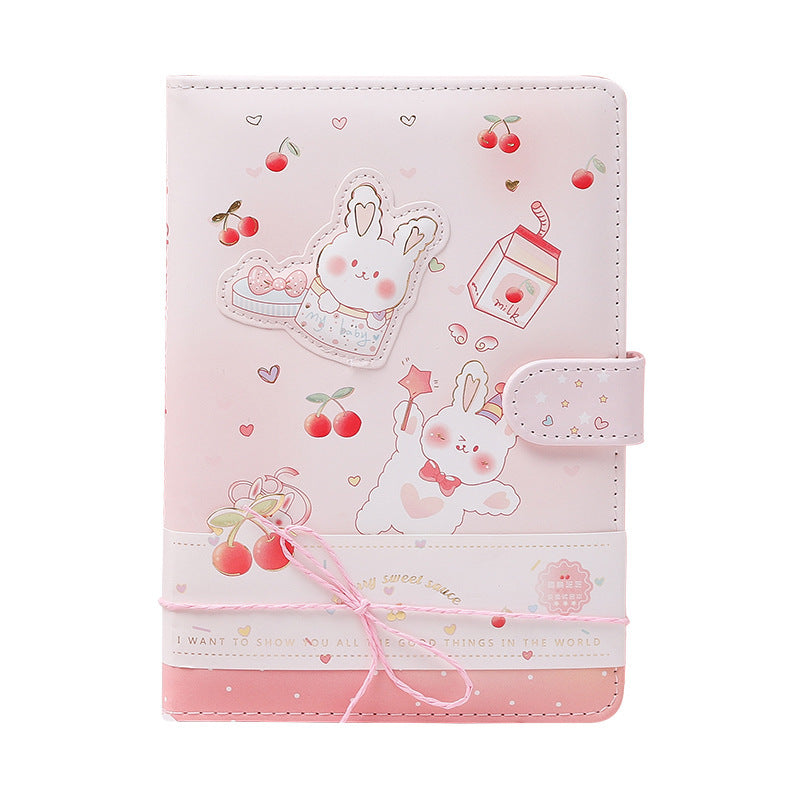 Korean Cherry Magnetic Diary with Color Pages