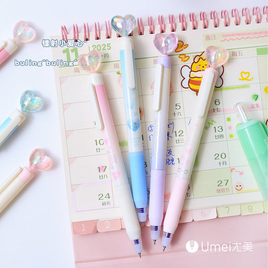 Heart top erasable pen