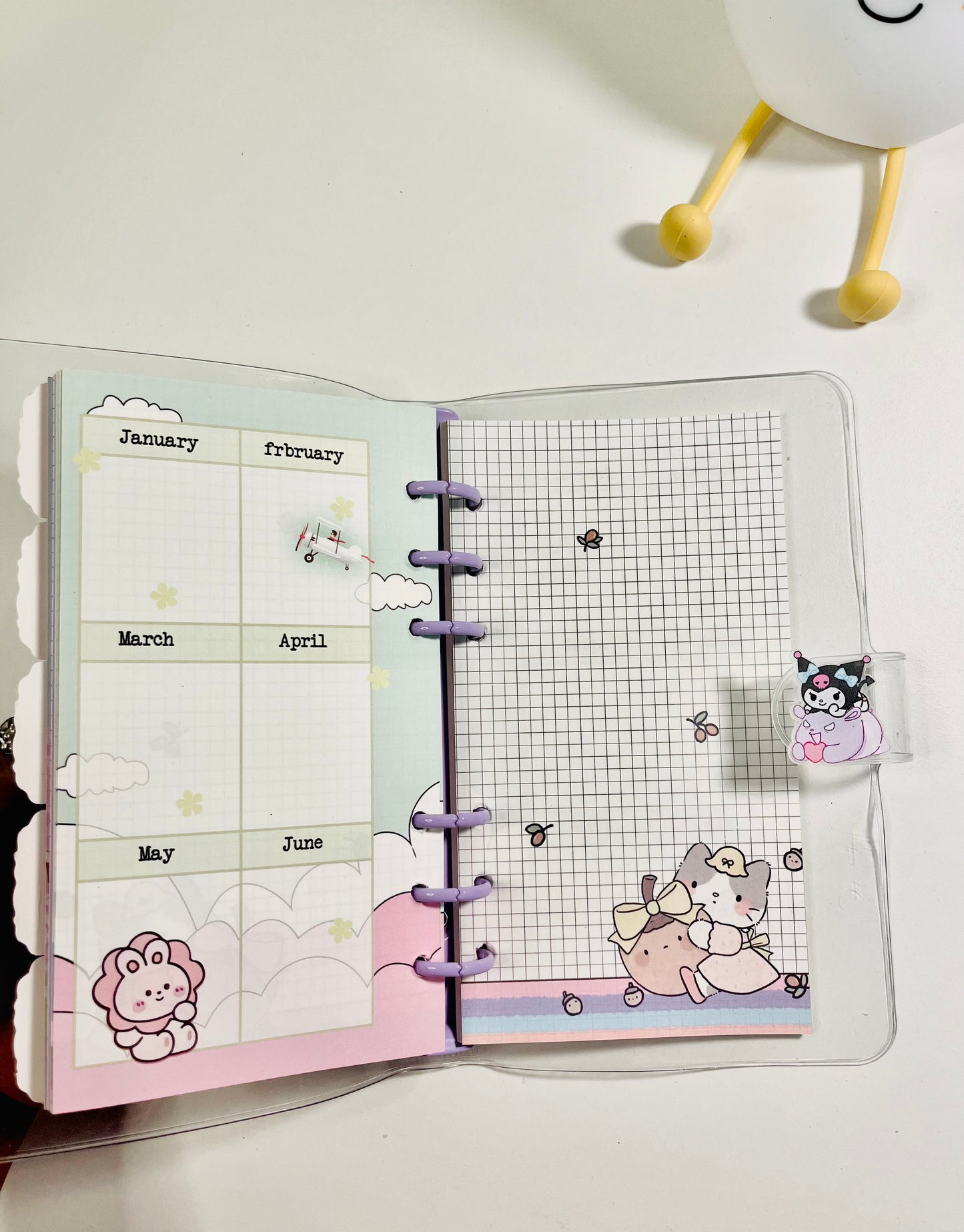 Transparent Sanrio Binder Notebook