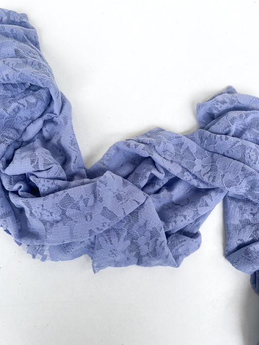 Dusty Blue Lace Stretchy Wrap – Newborn Photography Prop