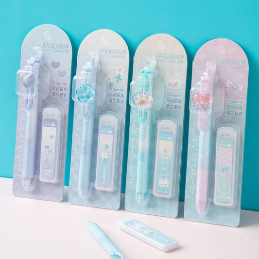 Paw & Bow Mechanical Pencil with led box