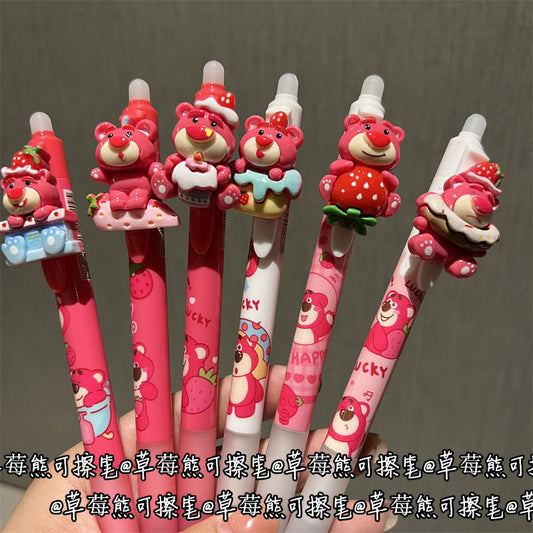 Cute Strawberry Bear Gel Pen-Blue Ink
