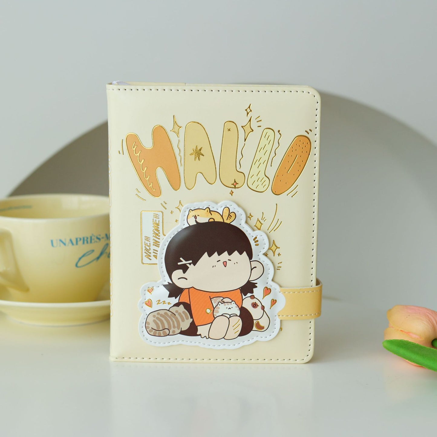 “Home with Cats” Magnetic PU Diary