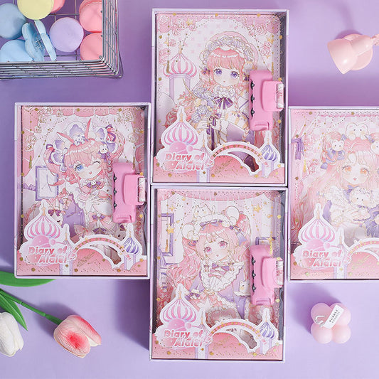 Cute Aesthetic Password Lock Diary