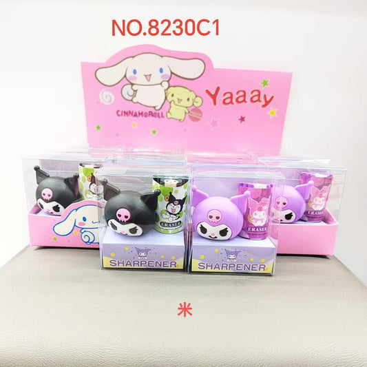 Kuromi Sharpener and Eraser Set