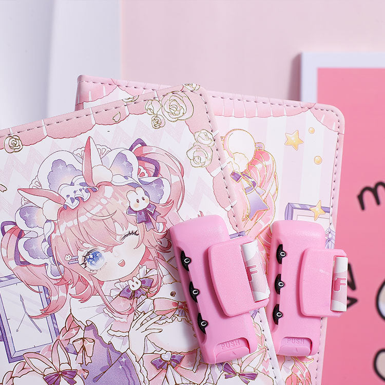 Cute Aesthetic Password Lock Diary