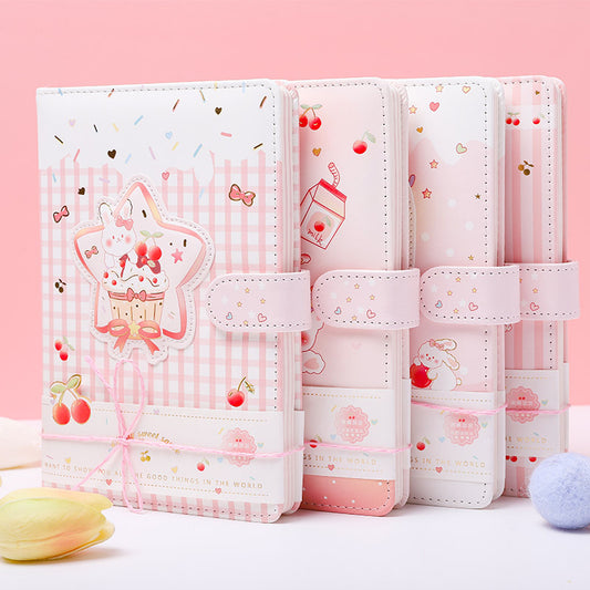 Korean Cherry Magnetic Diary with Color Pages