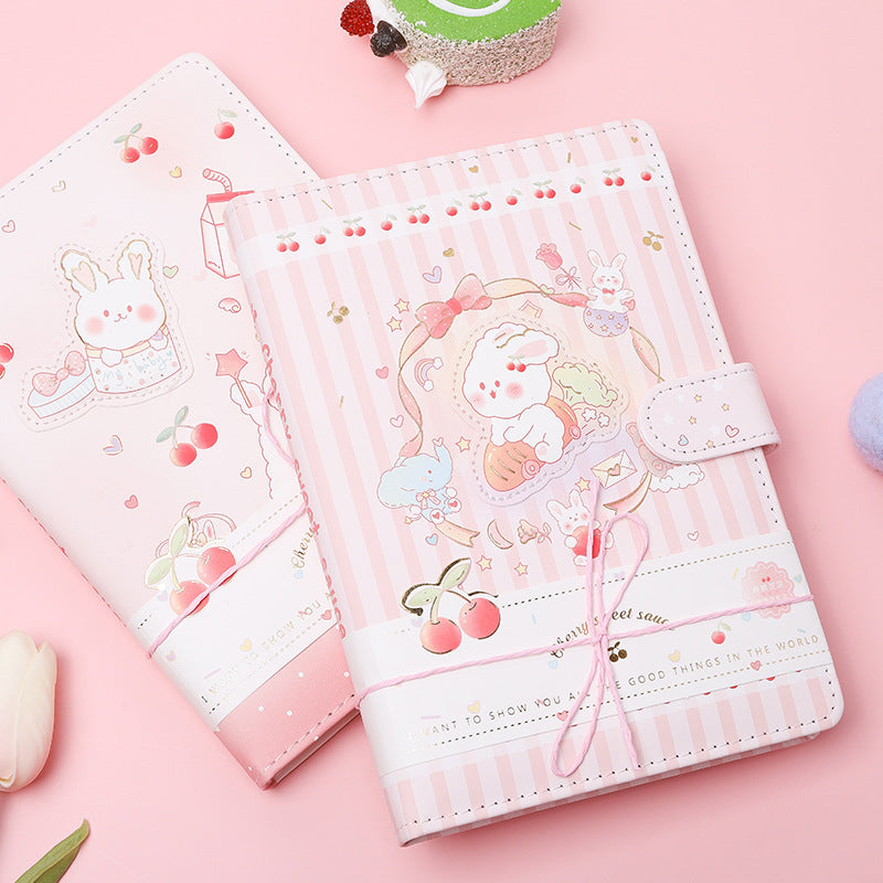 Korean Cherry Magnetic Diary with Color Pages
