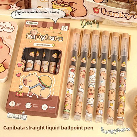 Cute long lasting Pen Set – (6 pcs)- black ink