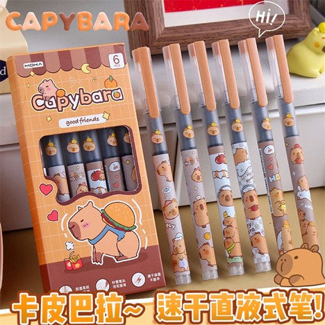 Cute long lasting Pen Set – (6 pcs)- black ink