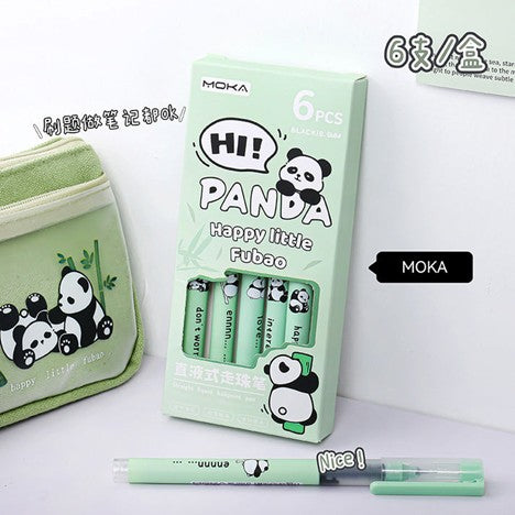 Cute long lasting Pen Set – (6 pcs)- black ink